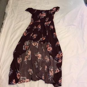 Off the shoulder maxi romper/dress